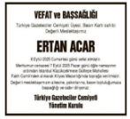 Ertan Acar – Hürriyet anma ilanı (10 Eylül 2025)