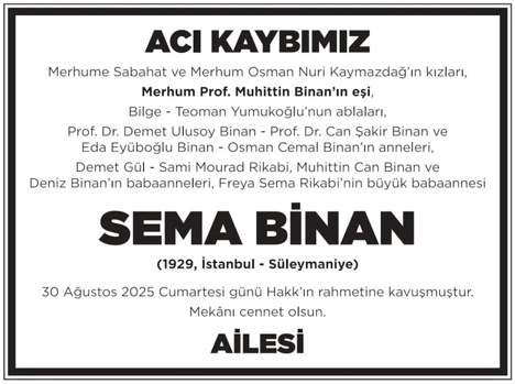 Hürriyet Vefat İlanı - Hürriyet vefat ilanı örneği
