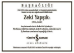 Zeki Yapşık – Hürriyet vefat ilanı (10 Eylül 2025)