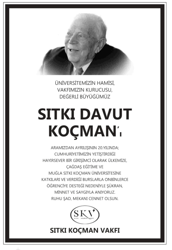 Sıtkı Davut Koçman – Hürriyet anma ilanı (14 Ekim 2025)