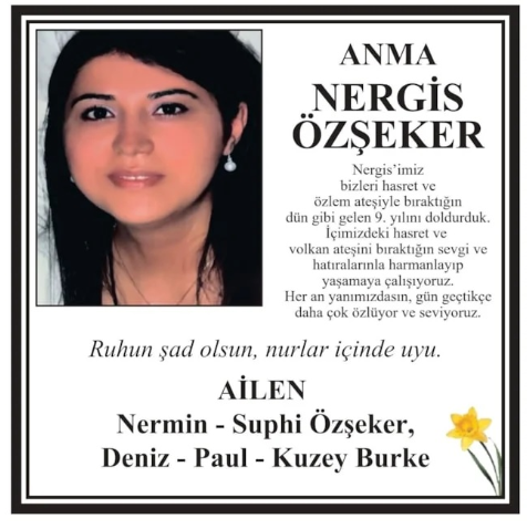 Nergis Özşeker – Hürriyet anma ilanı (11 Kasım 2025)